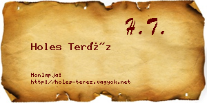 Holes Teréz névjegykártya